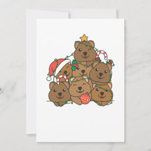 Quokka Christmas Tree Funny Animal Christmas Holiday Card