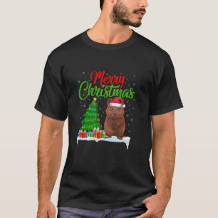 Quokka Christmas Tree Lights Funny Xmas Quokka Lov T-Shirt