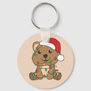 Quokka Christmas Winter Animals Quokkas Keychain