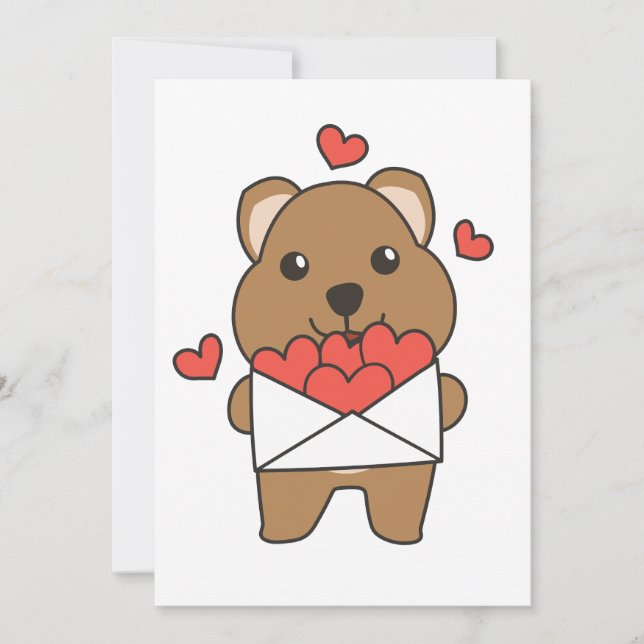 Quokka For Valentine's Day Cute Animals Heart Holiday Card (Front)