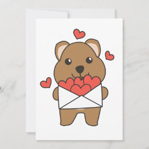 Quokka For Valentine's Day Cute Animals Heart Holiday Card