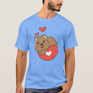 Quokka For Valentines Day Cute Animals With girl T-Shirt
