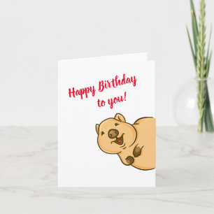 Quokka greeting card, Birthday Card