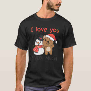 Quokka I Love You Snow Much Snowman Pun T-Shirt