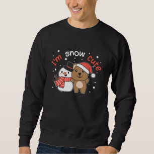 Quokka I'm Snow Cute Snowman Snow Pun Sweatshirt