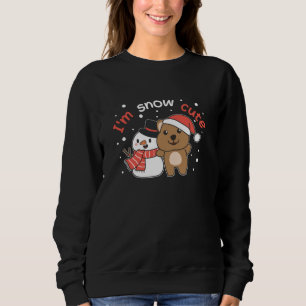 Quokka I'm Snow Cute Snowman Snow Pun Sweatshirt