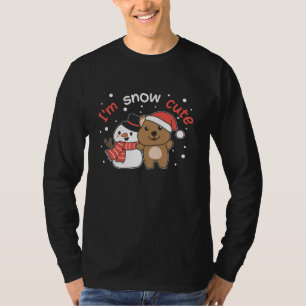 Quokka I'm Snow Cute Snowman Snow Pun T-Shirt