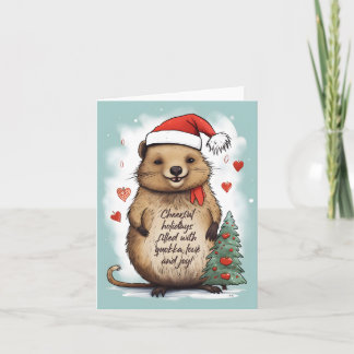Quokka Love and Joy for Christmas - Card