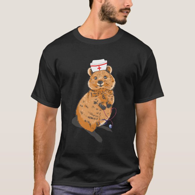 Quokka Nurse Animal Hospital Medical Quokka Wild A T-Shirt (Front)