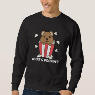 Quokka Popcorn Whats Poppin Funny Sweatshirt