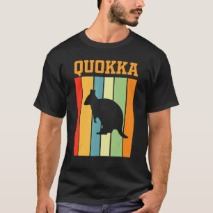 Quokka Shadow Silhouette In Retro Colours T-Shirt