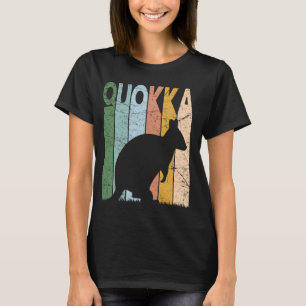 Quokka Vintage Australian Animal Retro Quokka Macr T-Shirt
