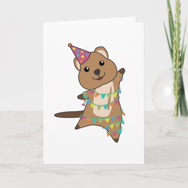Quokka Wishes Happy Birthday To You Quokkas Card (Front)