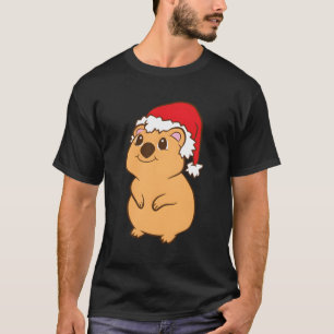 Quokka With Santa Hat Quokka Christmas Quokka T-Shirt