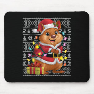 Quokka Xmas Sweater Style Ugly Santa Quokka Christ Mouse Mat