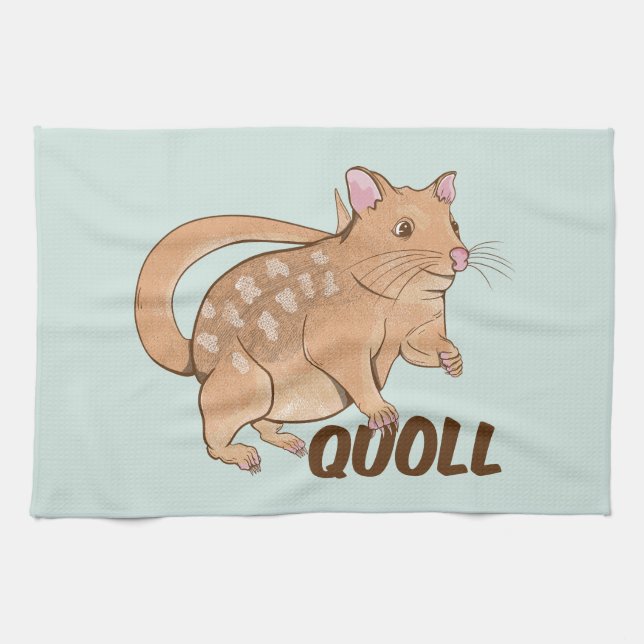 Quoll Australian Marsupial  Tea Towel (Horizontal)
