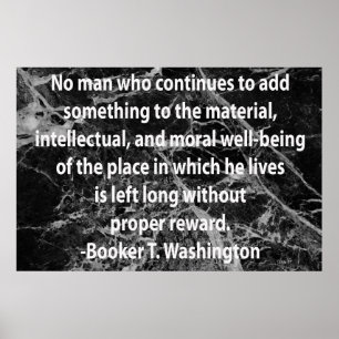 Quotation from Booker T. Washington Poster