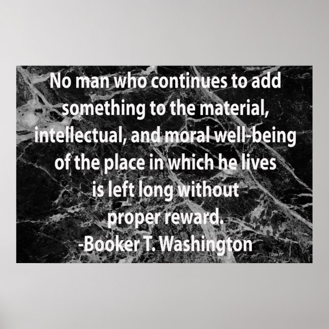 Quotation from Booker T. Washington Poster (Front)