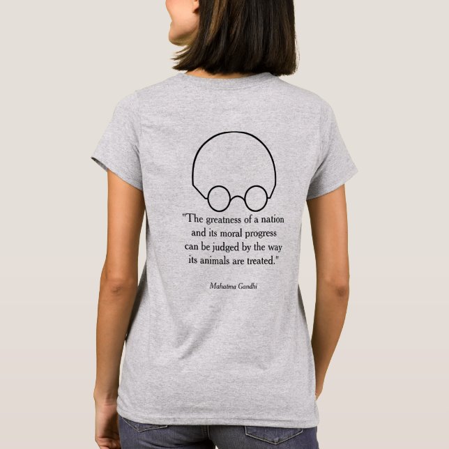 Quotations from a Wise Leader, "The greatness..." T-Shirt (Back)