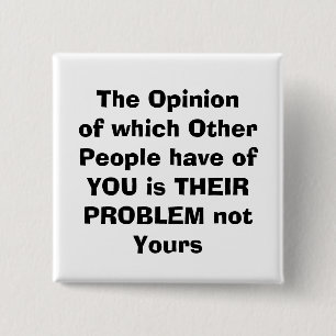 quote, 15 cm square badge