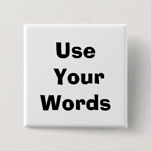 quote 15 cm square badge