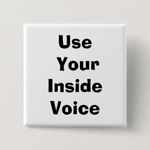 quote 15 cm square badge