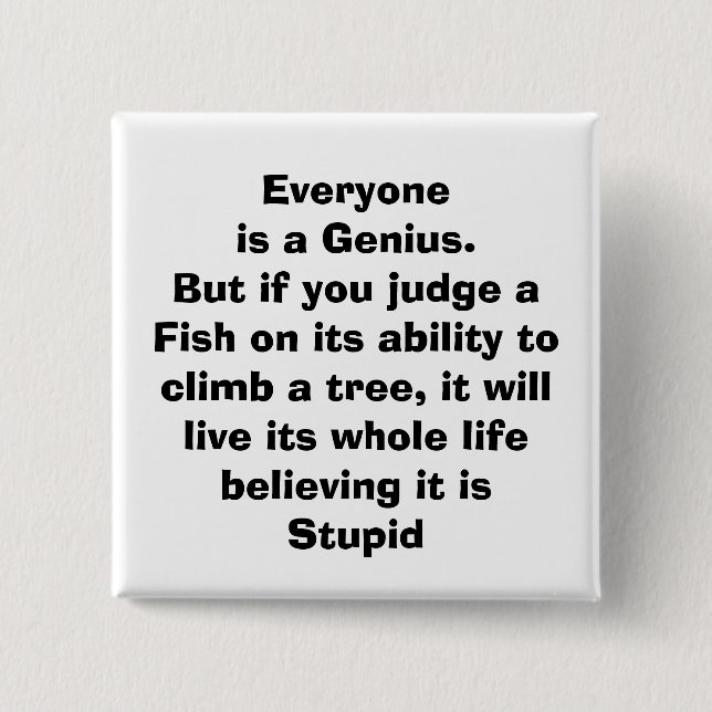 quote, 15 cm square badge (Front)