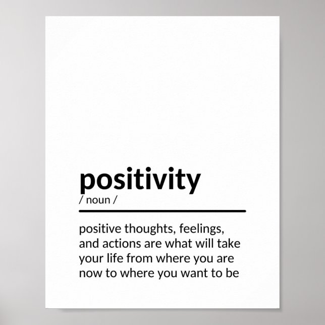 Quote About Positivity Poster (Front)