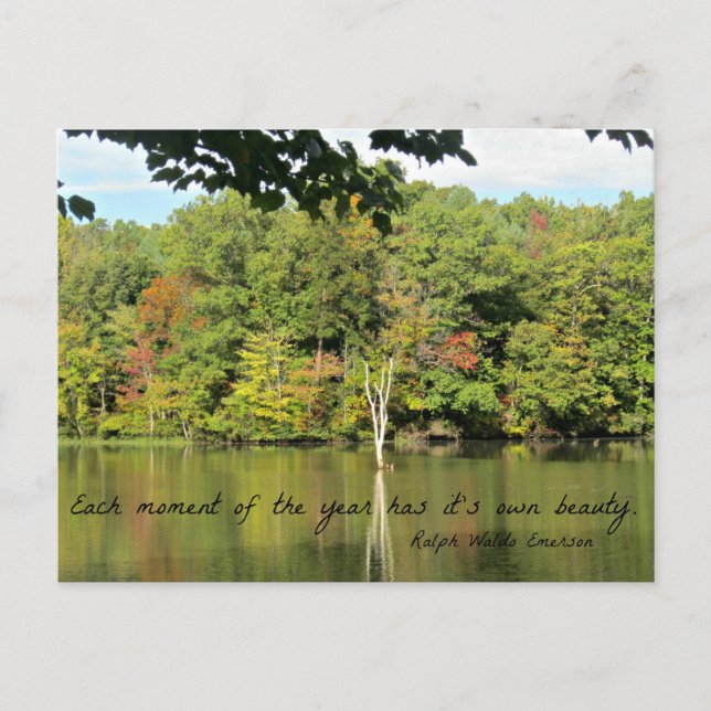 Quote about seasons by R.W. Emerson Postcard (Front)