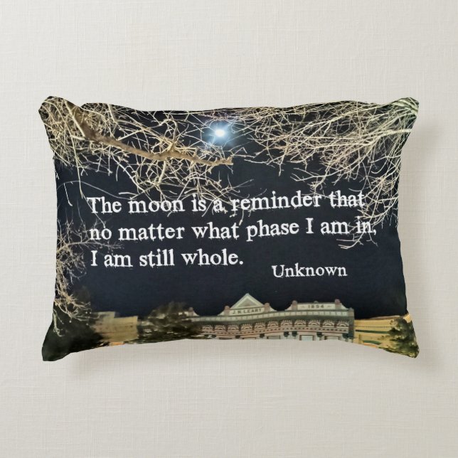 Quote about self worth. decorative cushion (Front)