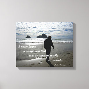 Quote about solitude by H.D. Thoreau Canvas Print