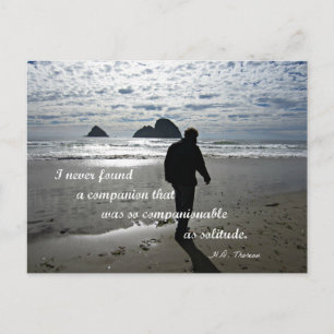 Quote about solitude by H.D. Thoreau Postcard