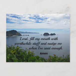 Quote about speaking wisely. postcard