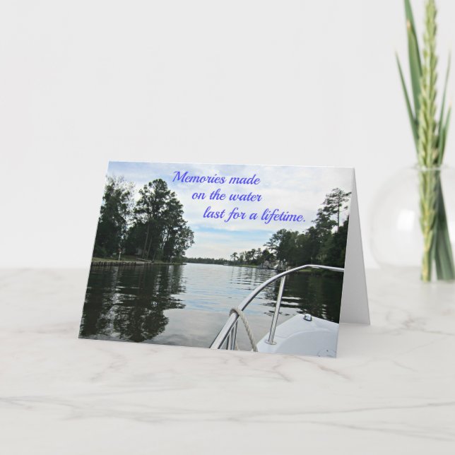 Quote about time spent on the water. card (Front)