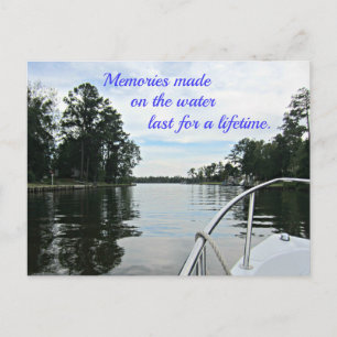 Quote about time spent on the water. postcard