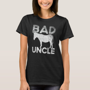 Quote Bad uncle Distressed Donkey Pun T-Shirt