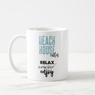 Quote Beach House Rules Coffee Mug
