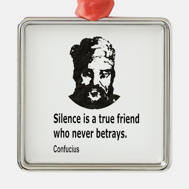 Quote By Confucius Metal Tree Decoration (Front)