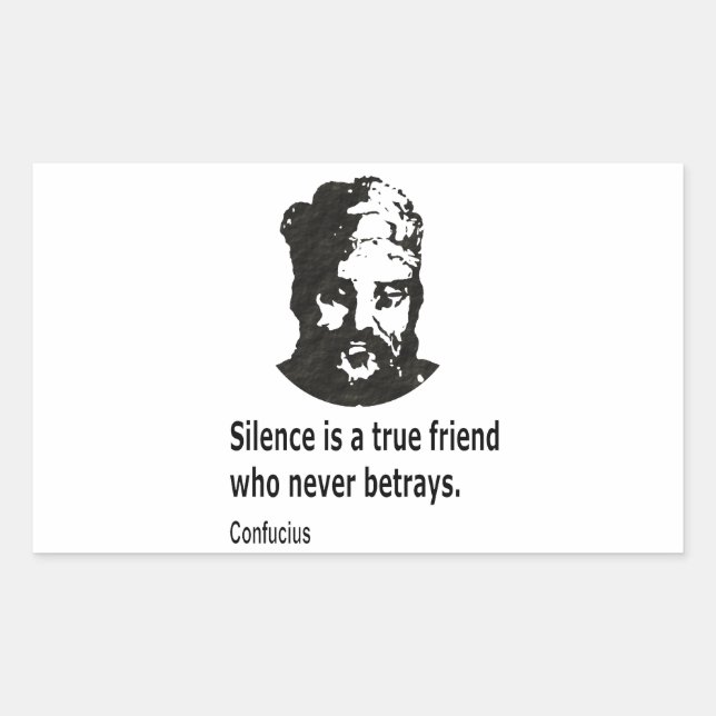 Quote By Confucius Rectangular Sticker (Front)