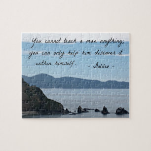 Quote by Galileo: You cannot teach a man anything Jigsaw Puzzle