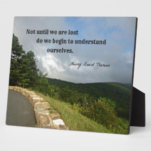 Quote by Henry David Thoreau about understanding. Plaque