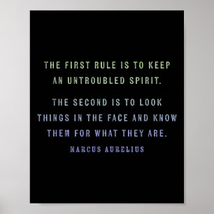 Quote By Marcus Aurelius Stoic, Mindset Motivation Poster