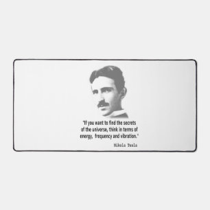 Quote By Nikola Tesla Desk Mat