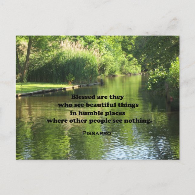 Quote by Pissarro: Blessed are they who see Postcard (Front)