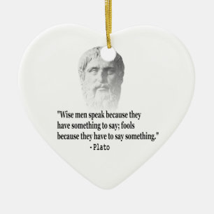 Quote By Plato Ceramic Tree Decoration