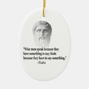 Quote By Plato Ceramic Tree Decoration