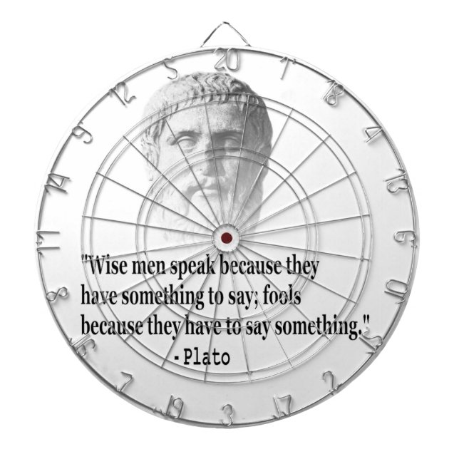 Quote By Plato Dartboard (Front)
