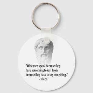 Quote By Plato Key Ring