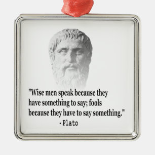 Quote By Plato Metal Tree Decoration