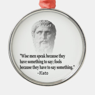 Quote By Plato Metal Tree Decoration